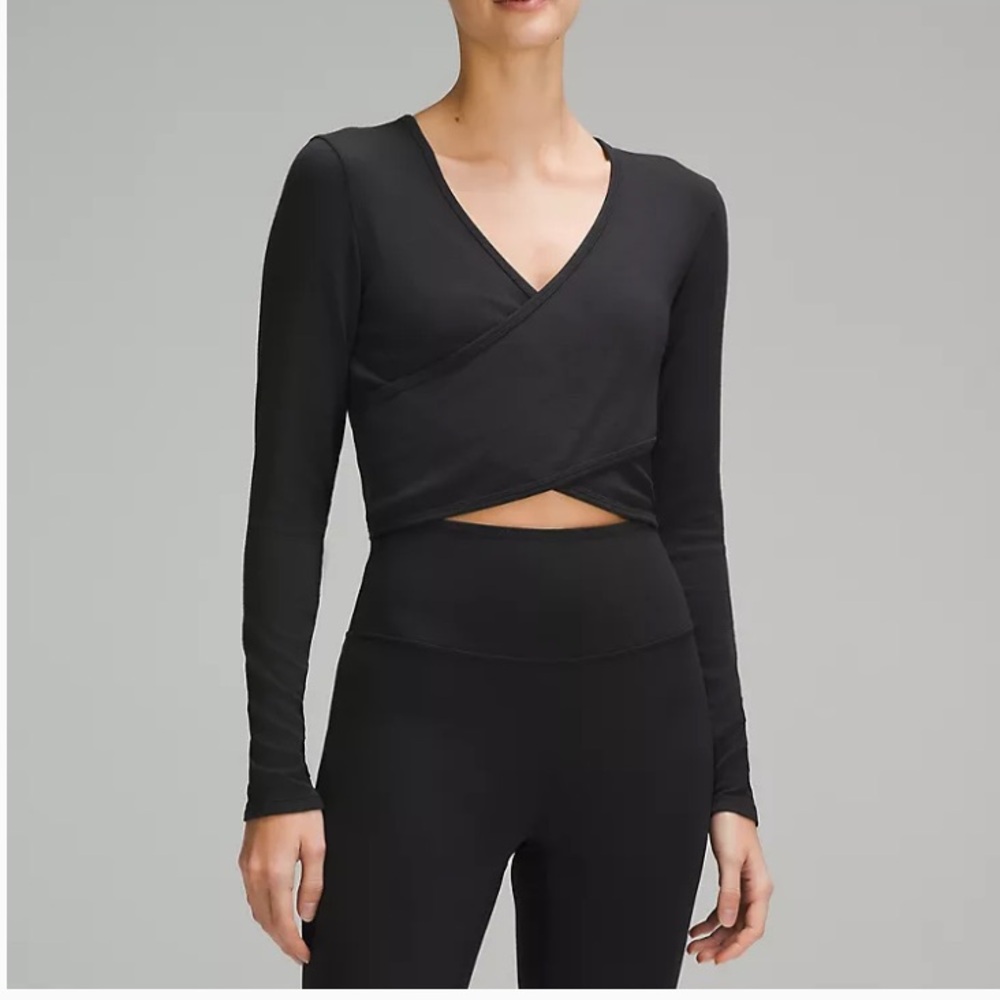 NWT Lululemon Wrap-Front Ribbed Long-Sleeve Top